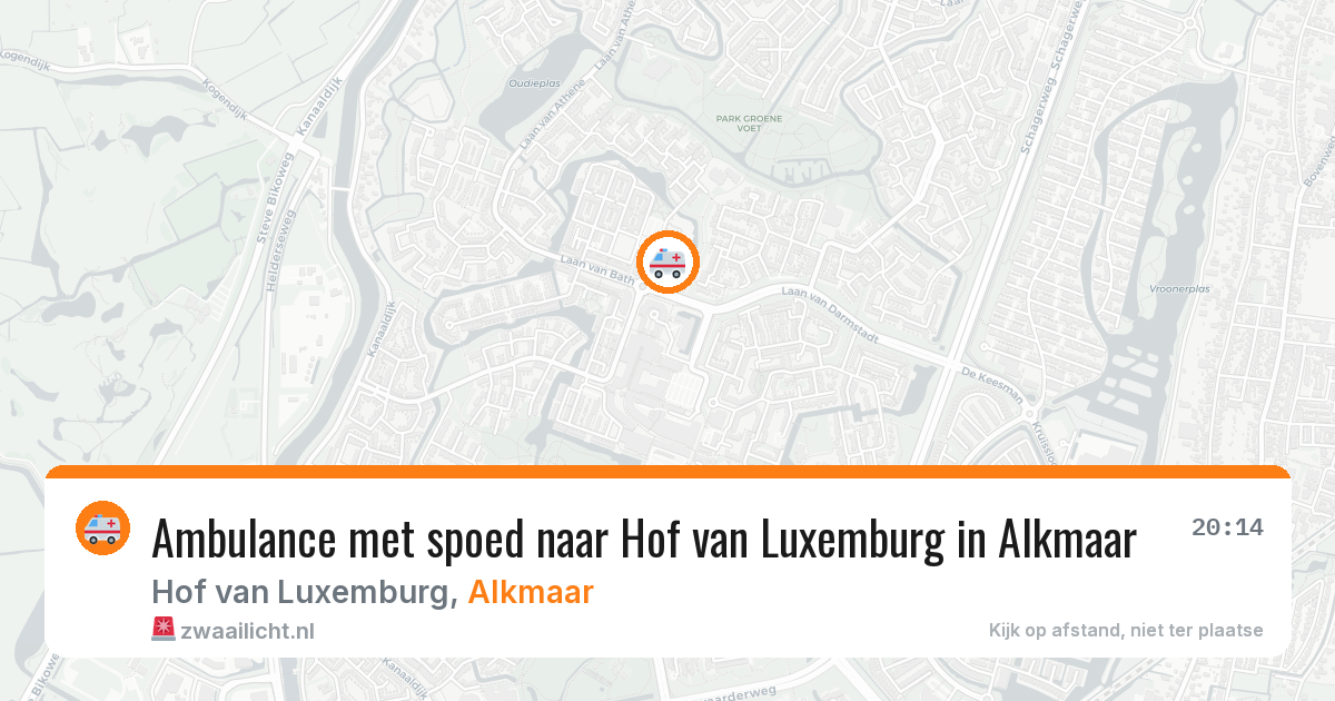 Ambulance met spoed naar Hof van Luxemburg in Alkmaar — 21 jun 2026