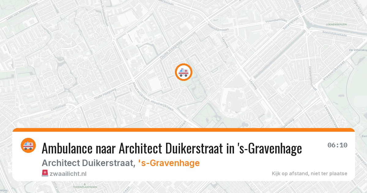 Ambulance naar Architect Duikerstraat in 's-Gravenhage — 1 apr 2026