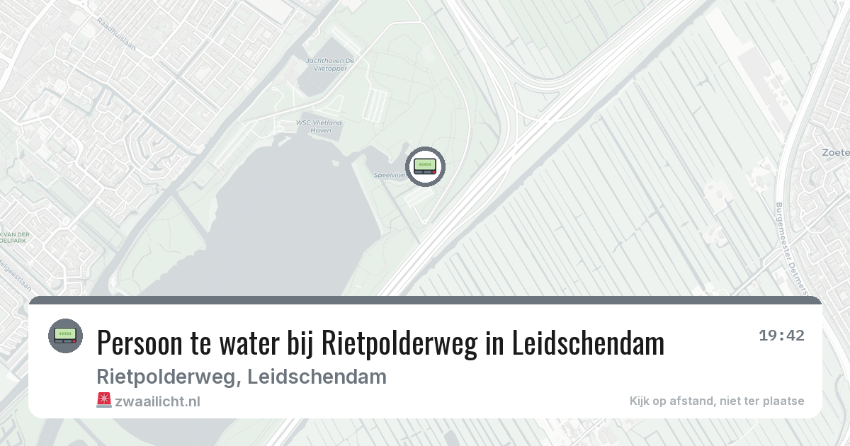 Persoon te water bij Rietpolderweg in Leidschendam — 8 mrt 2026