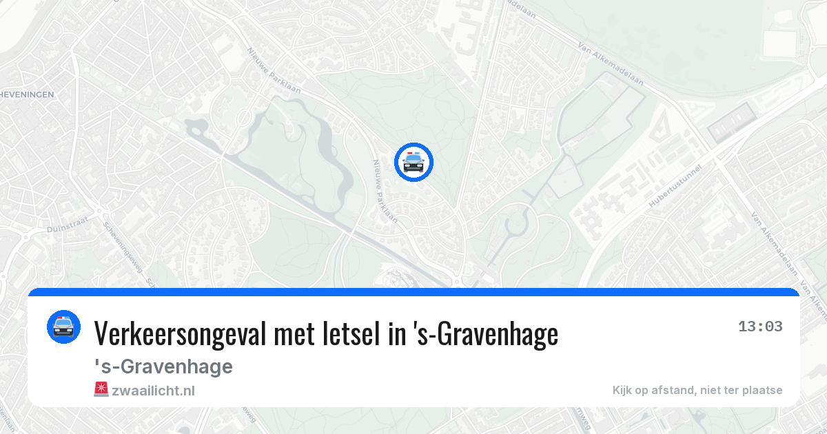 Verkeersongeval met letsel in 's-Gravenhage — 15 mrt 2026
