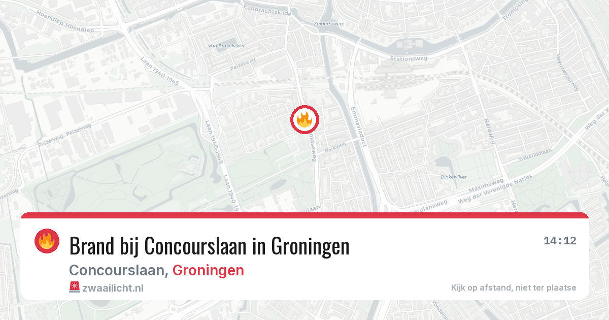 Brand bij Concourslaan in Groningen — 19 jun 2026