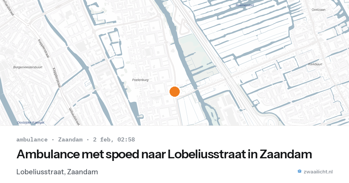 Ambulance met spoed naar Lobeliusstraat in Zaandam — 2 feb 2026