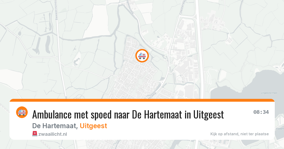 Ambulance met spoed naar De Hartemaat in Uitgeest — 29 mei 2026