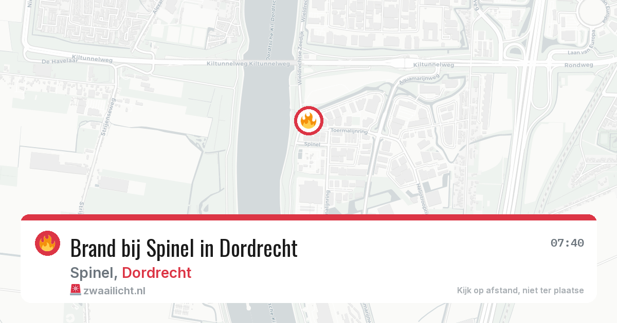 Brand bij Spinel in Dordrecht — 13 jun 2026