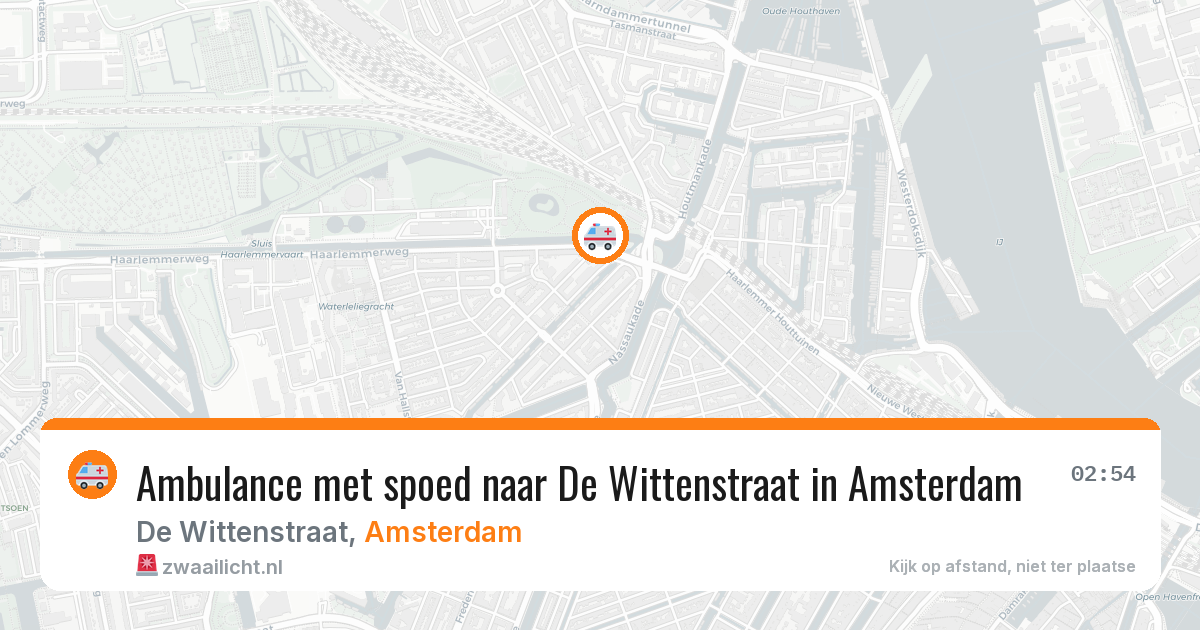 Ambulance met spoed naar De Wittenstraat in Amsterdam — 12 apr 2026