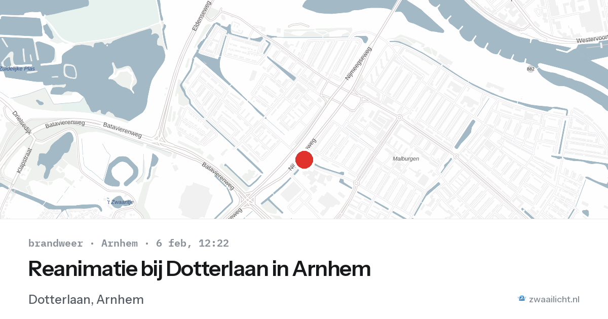 Reanimatie bij Dotterlaan in Arnhem — 6 feb 2026