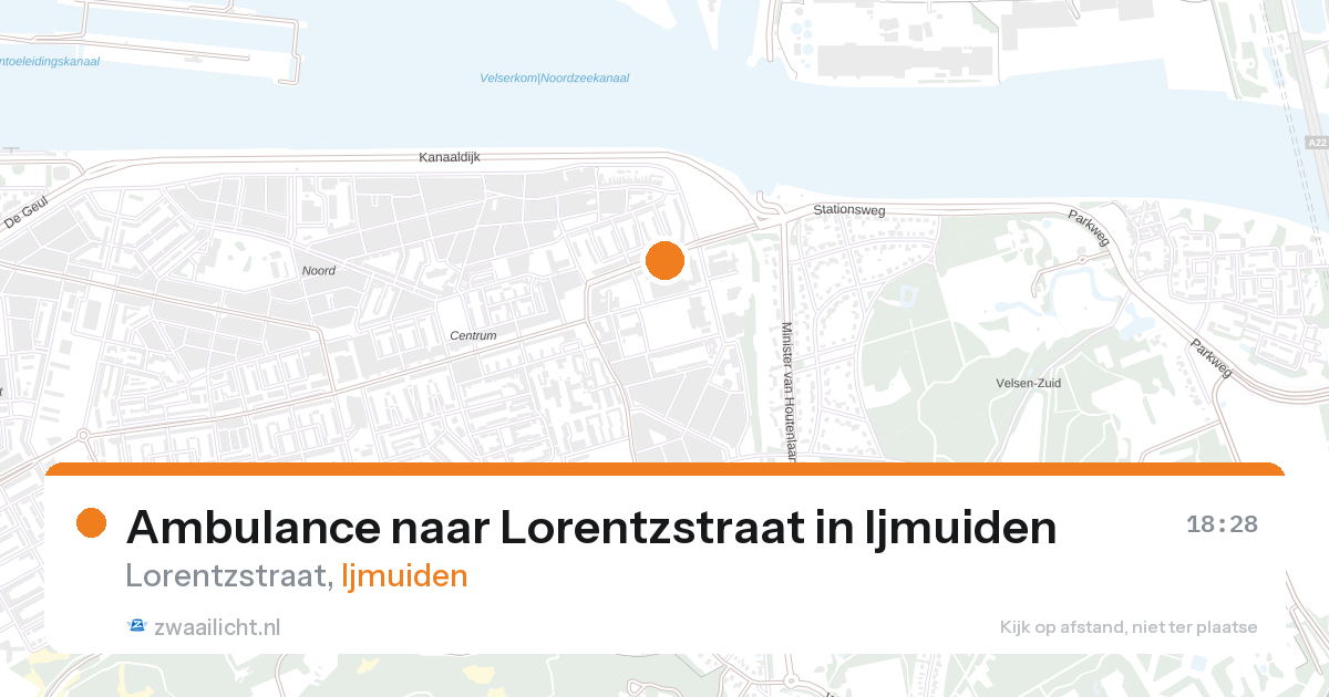 Ambulance naar Lorentzstraat in Ijmuiden — 27 aug 2026