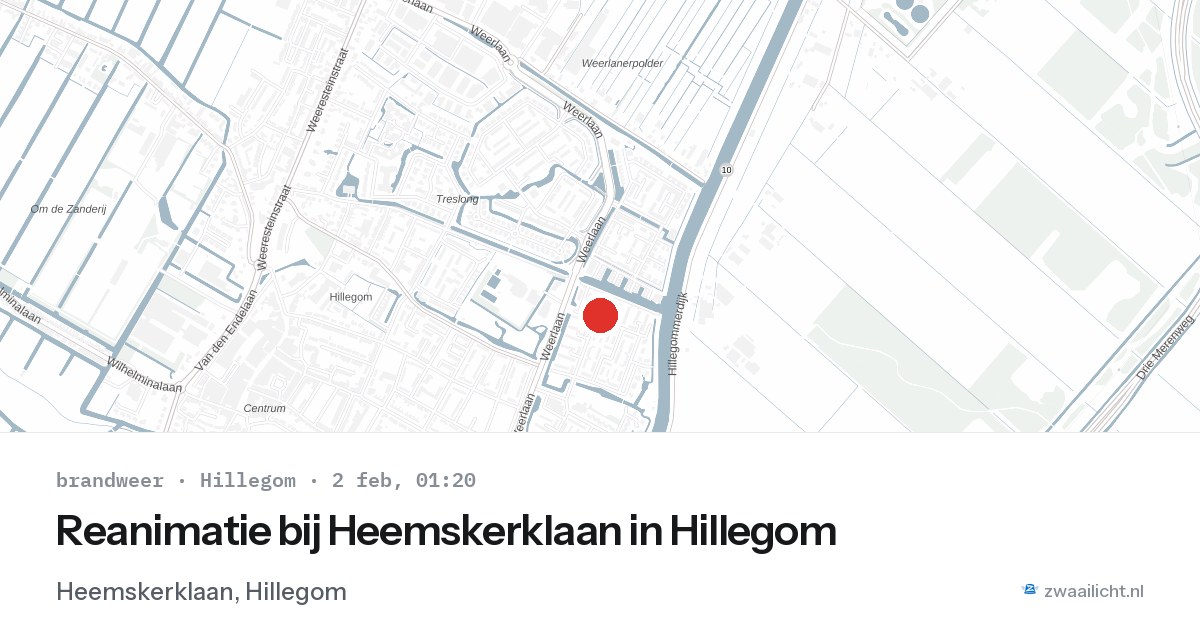 Reanimatie bij Heemskerklaan in Hillegom — 2 feb 2026