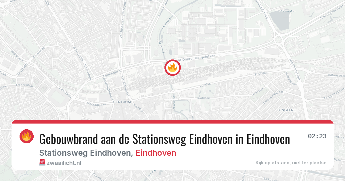 Gebouwbrand aan de Stationsweg Eindhoven in Eindhoven — 19 mei 2026