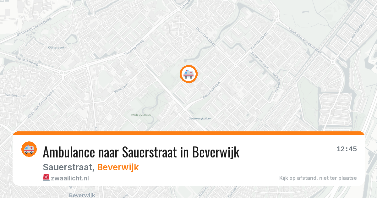 Ambulance naar Sauerstraat in Beverwijk — 25 jul 2026