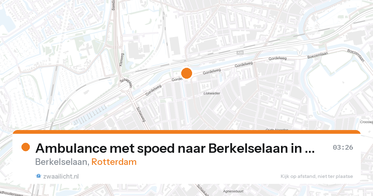 Ambulance met spoed naar Berkelselaan in Rotterdam — 28 aug 2026
