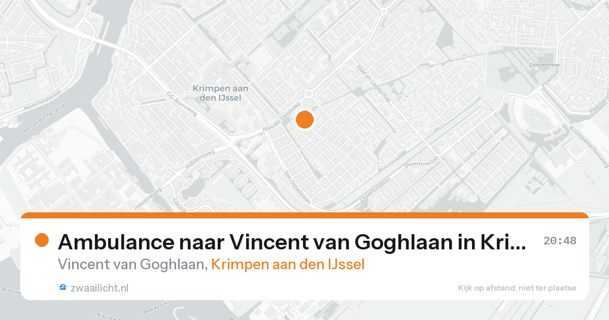 Ambulance naar Vincent van Goghlaan in Krimpen aan den IJssel — 22 aug 2026