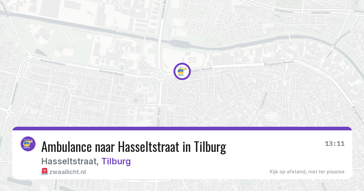 Ambulance naar Hasseltstraat in Tilburg — 10 apr 2026