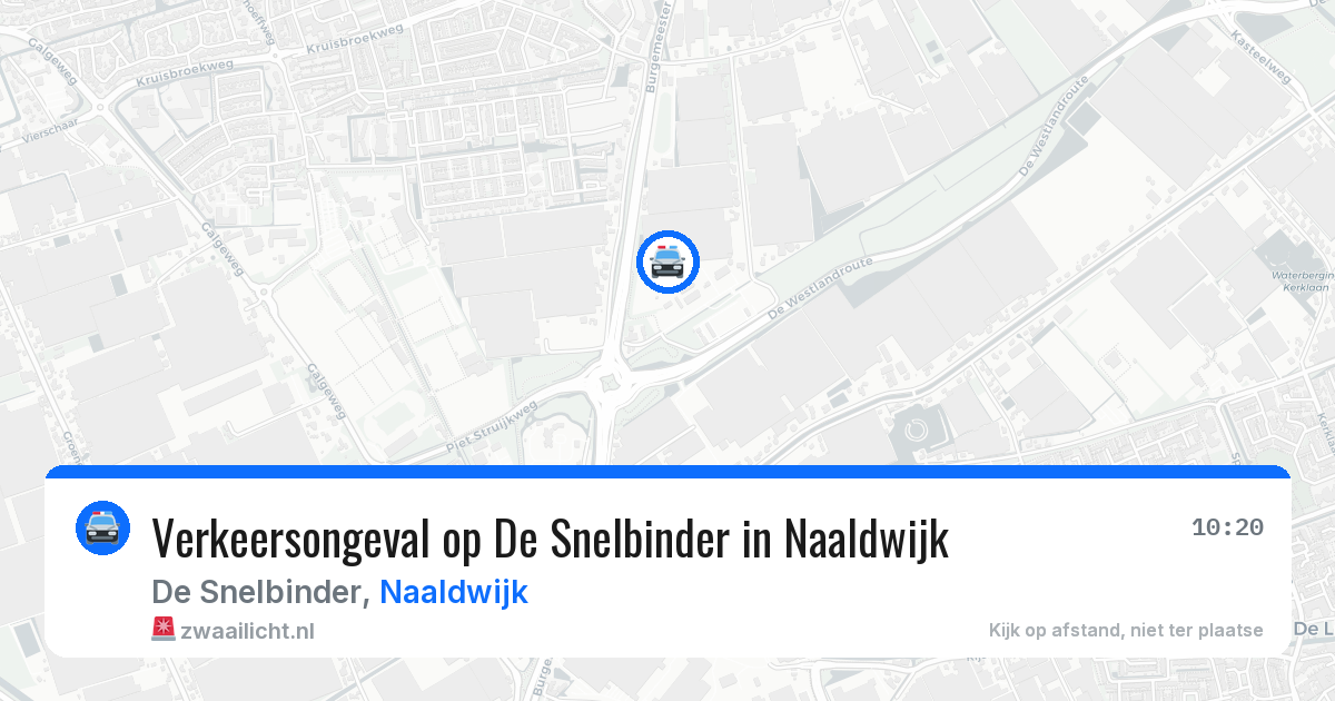 Verkeersongeval op De Snelbinder in Naaldwijk — 30 mrt 2026