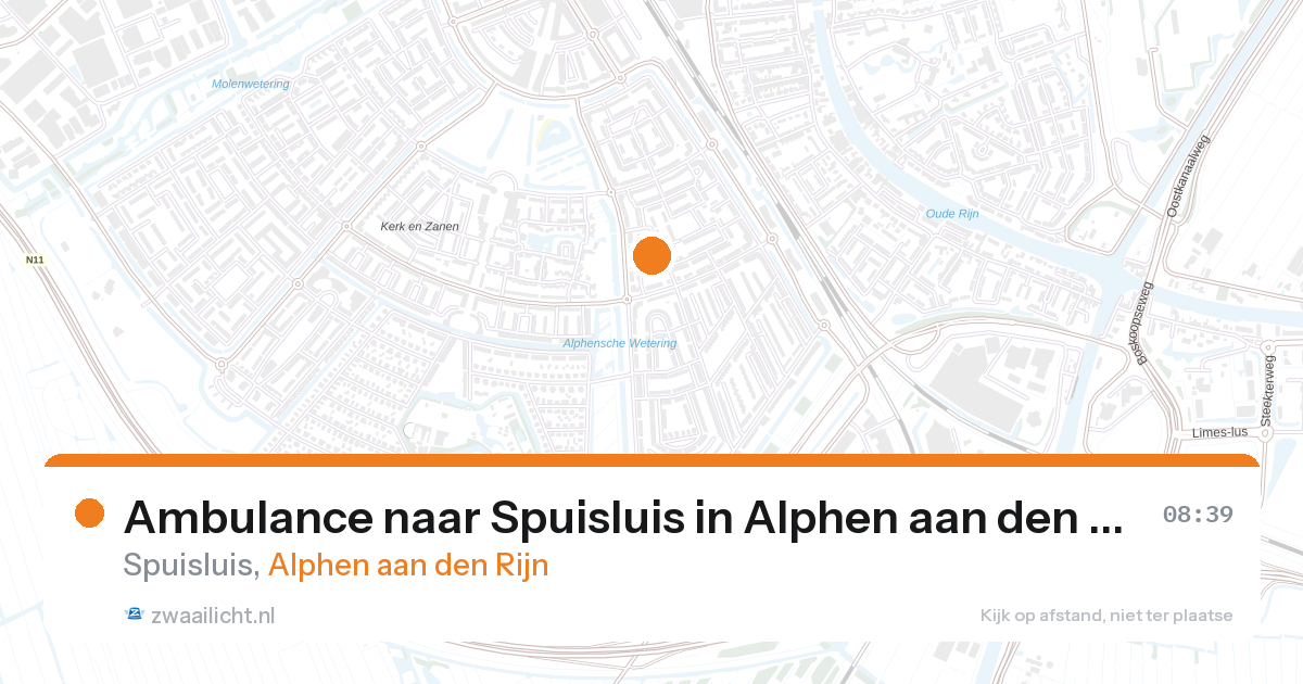 Ambulance naar Spuisluis in Alphen aan den Rijn — 27 aug 2026