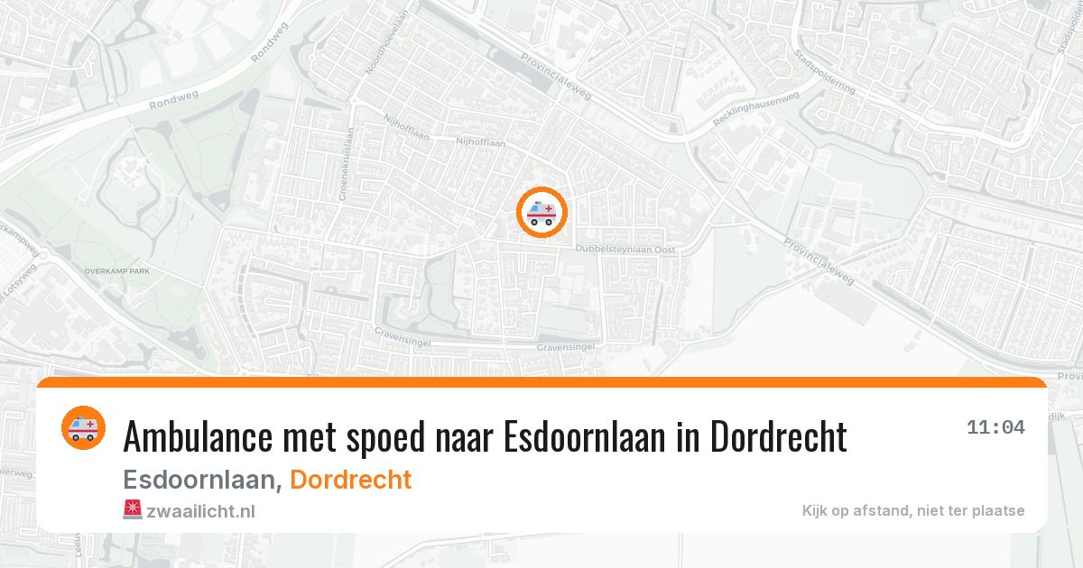 Ambulance met spoed naar Esdoornlaan in Dordrecht — 5 jul 2026
