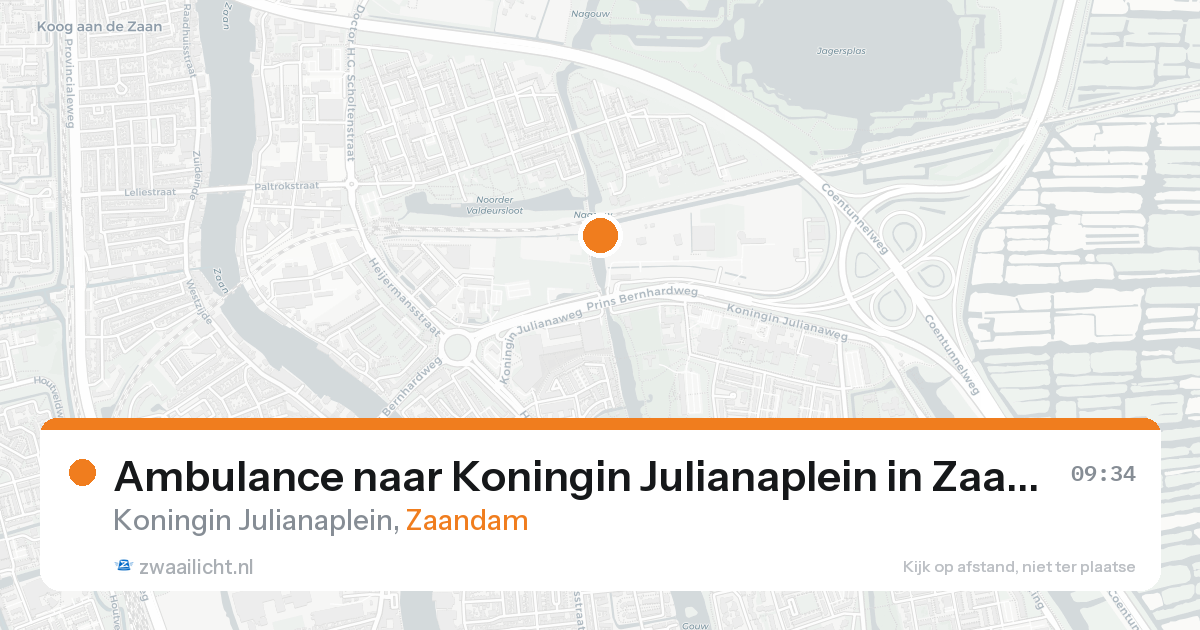 Ambulance naar Koningin Julianaplein in Zaandam — 29 mei 2026