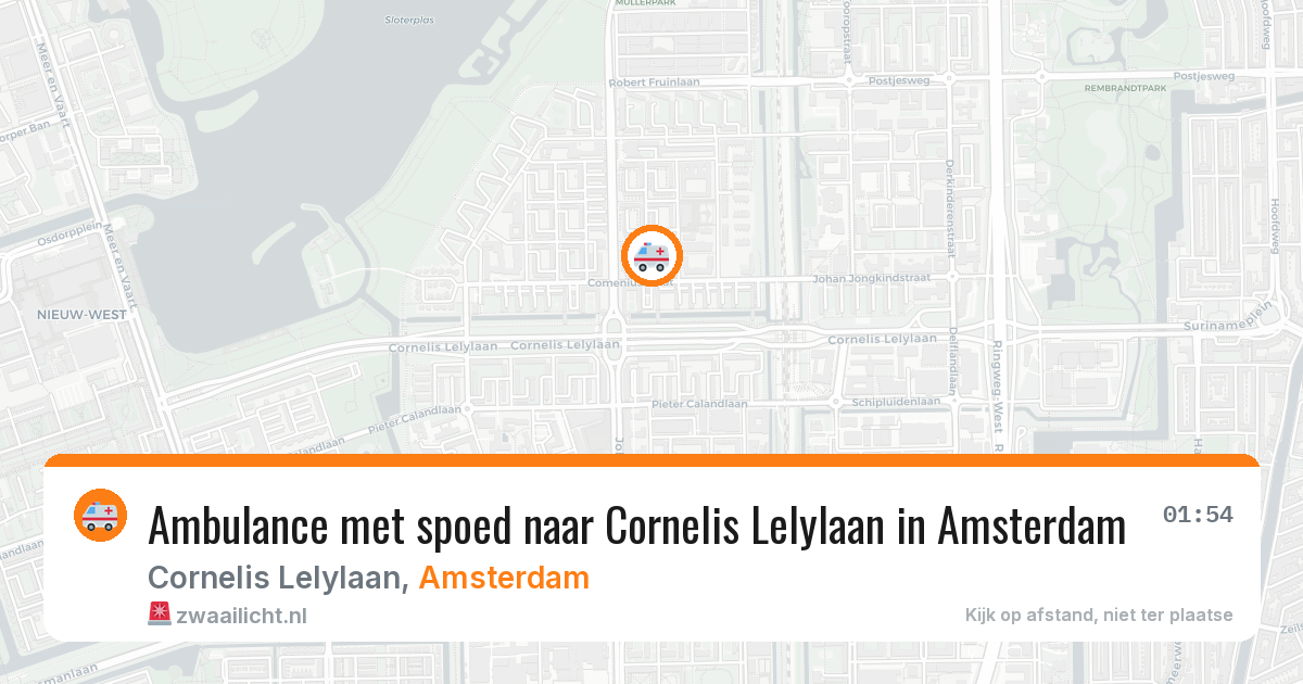 Ambulance met spoed naar Cornelis Lelylaan in Amsterdam — 13 aug 2026