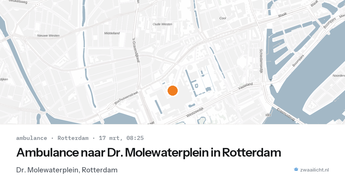 Ambulance naar Dr. Molewaterplein in Rotterdam — 17 mrt 2026