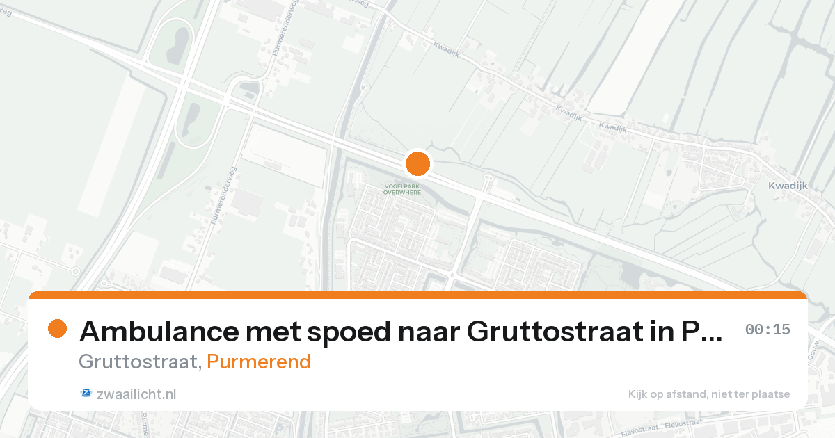 Ambulance met spoed naar Gruttostraat in Purmerend — 24 aug 2026