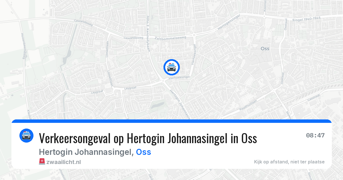 Verkeersongeval op Hertogin Johannasingel in Oss — 17 apr 2026