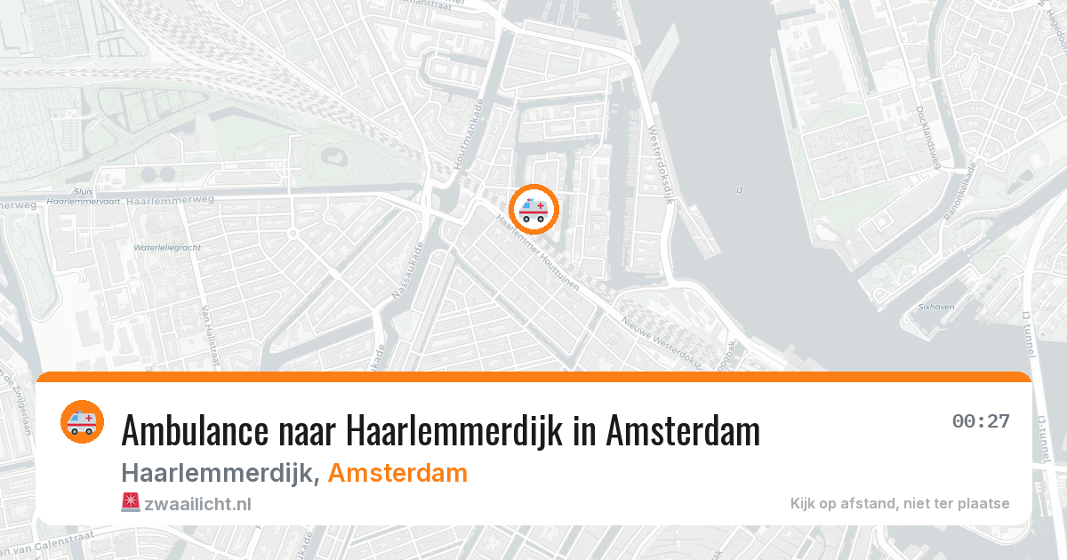Ambulance naar Haarlemmerdijk in Amsterdam — 23 mei 2026