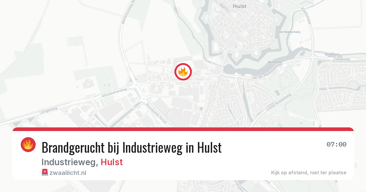 Brandgerucht bij Industrieweg in Hulst — 9 apr 2026