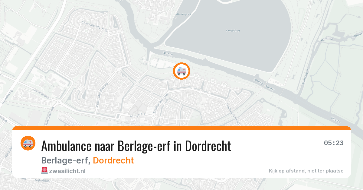 Ambulance naar Berlage-erf in Dordrecht — 6 jul 2026
