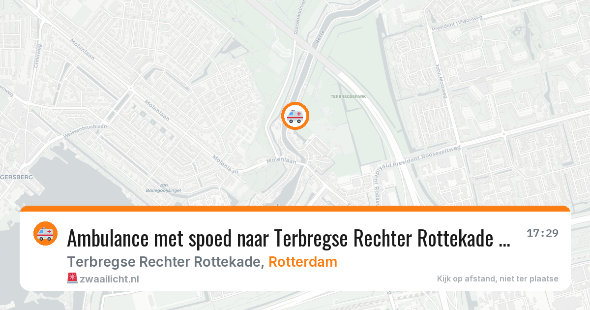Ambulance met spoed naar Terbregse Rechter Rottekade in Rotterdam — 16 jun 2026