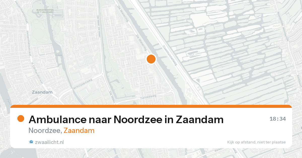 Ambulance naar Noordzee in Zaandam — 1 jun 2026