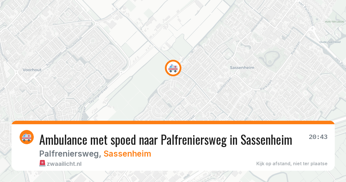 Ambulance met spoed naar Palfreniersweg in Sassenheim — 6 mei 2026