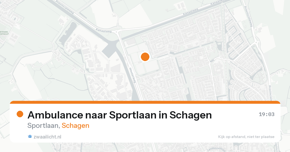 Ambulance naar Sportlaan in Schagen — 21 aug 2026