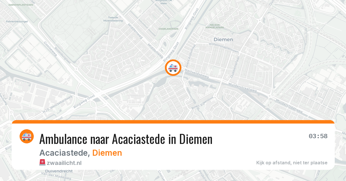 Ambulance naar Acaciastede in Diemen — 30 jan 2026