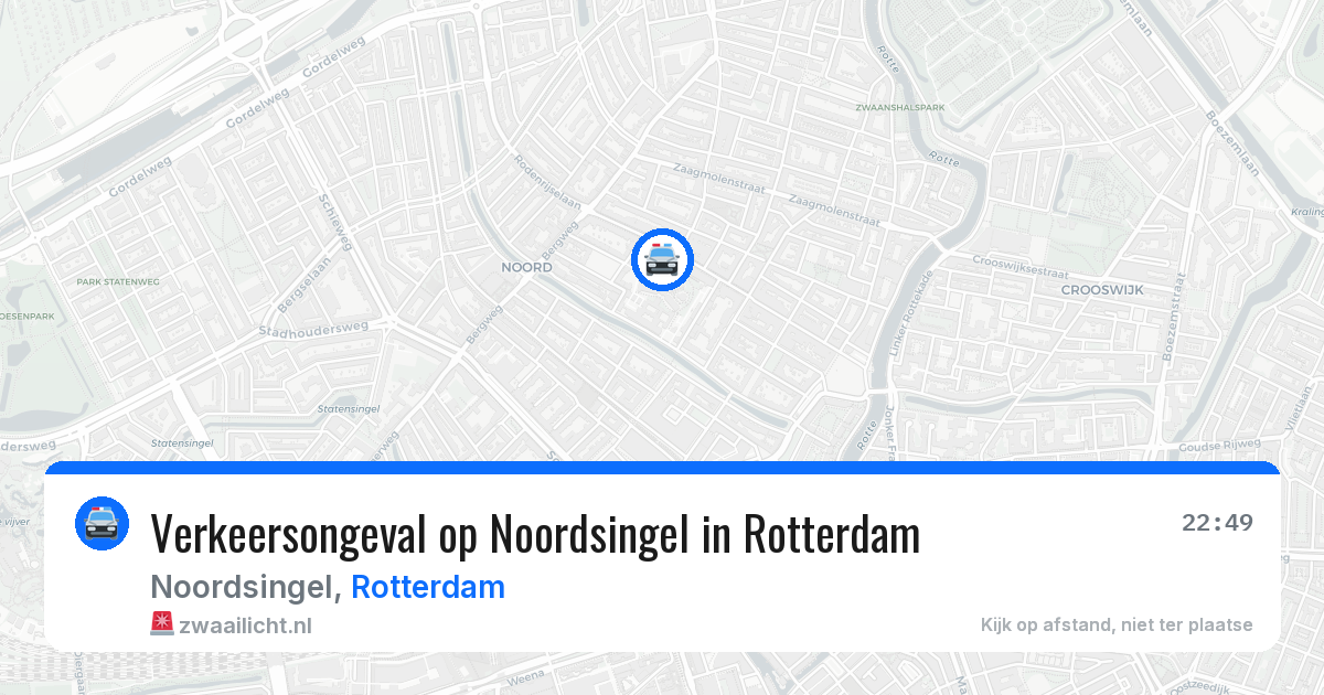 Verkeersongeval op Noordsingel in Rotterdam — 24 jun 2026