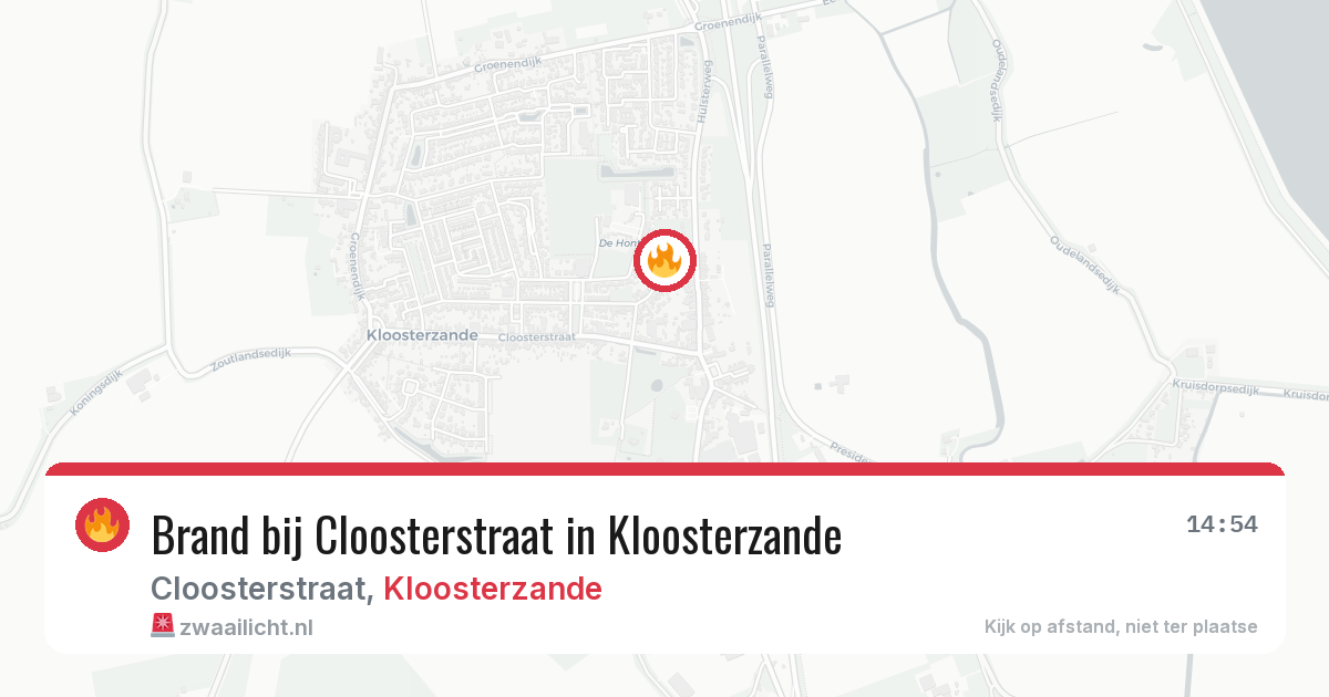 Brand bij Cloosterstraat in Kloosterzande — 22 jul 2026