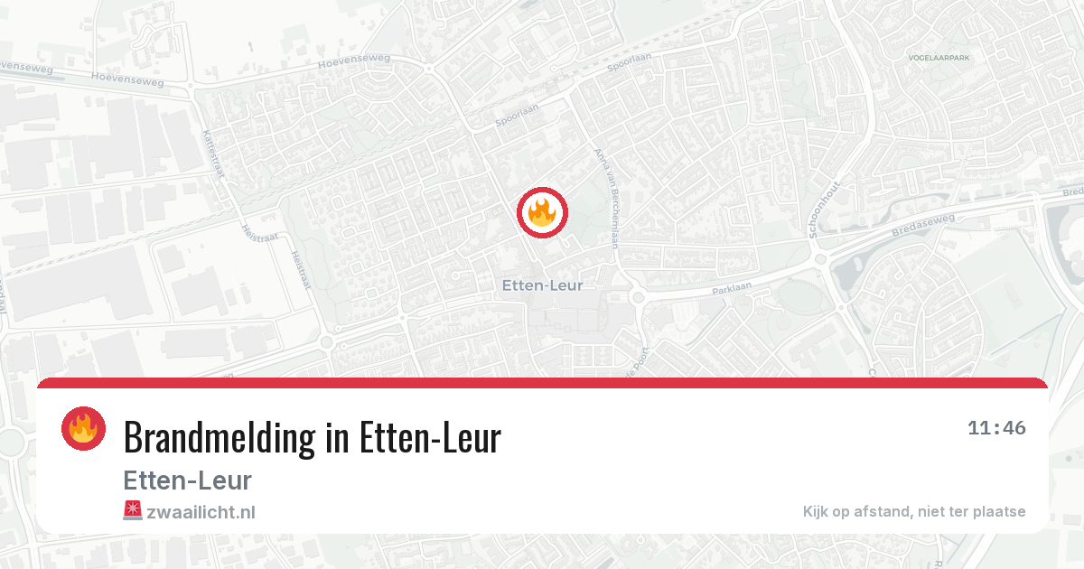 Brandmelding in Etten-Leur — 12 jun 2026