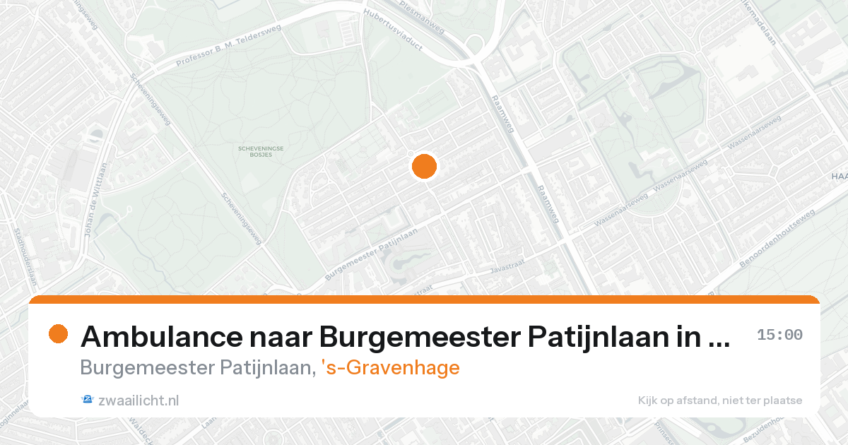 Ambulance naar Burgemeester Patijnlaan in 's-Gravenhage — 26 mei 2026