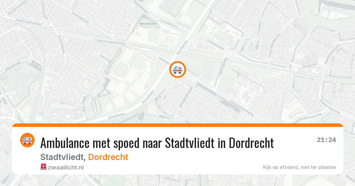 Ambulance met spoed naar Stadtvliedt in Dordrecht — 22 jan 2026