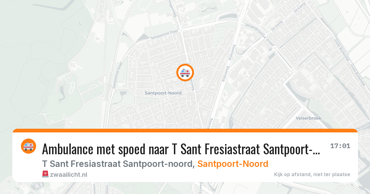 Ambulance met spoed naar T Sant Fresiastraat Santpoort-noord in Santpoort-Noord — 11 mei 2026