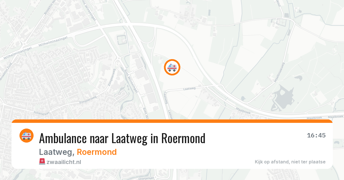 Ambulance naar Laatweg in Roermond — 26 apr 2026
