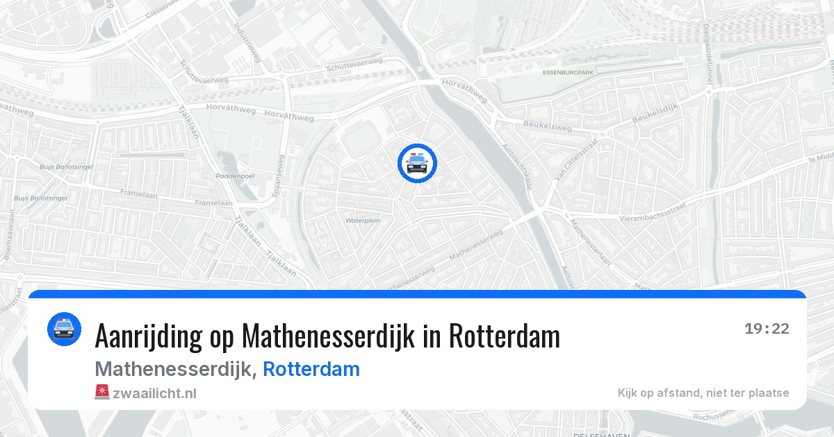 Aanrijding op Mathenesserdijk in Rotterdam — 21 mrt 2026