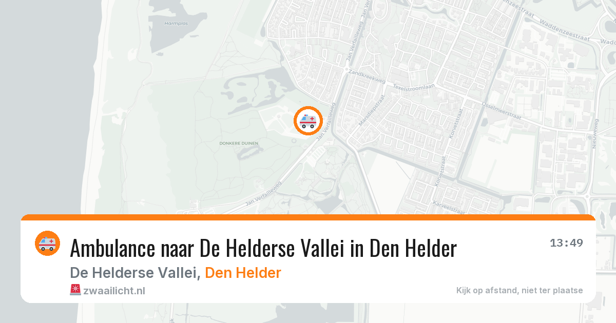 Ambulance naar De Helderse Vallei in Den Helder — 9 jul 2026