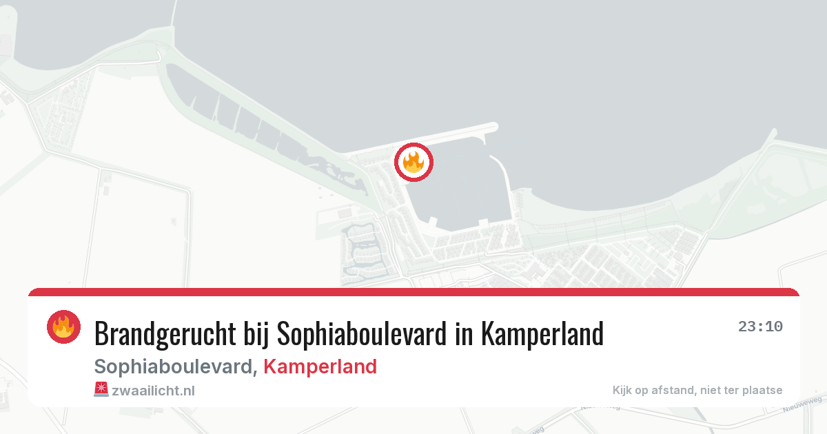 Brandgerucht bij Sophiaboulevard in Kamperland — 12 jun 2026