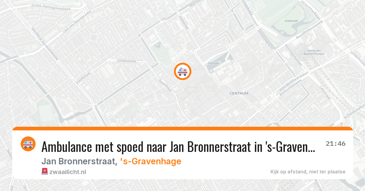 Ambulance met spoed naar Jan Bronnerstraat in 's-Gravenhage — 20 jan 2026