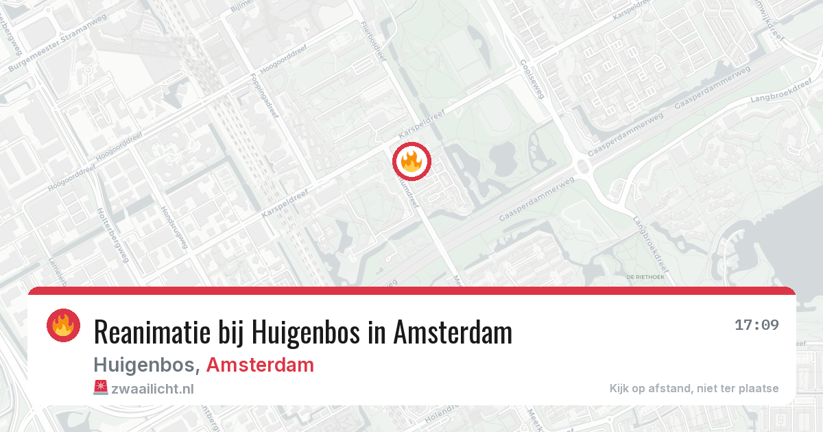Reanimatie bij Huigenbos in Amsterdam — 24 jul 2026