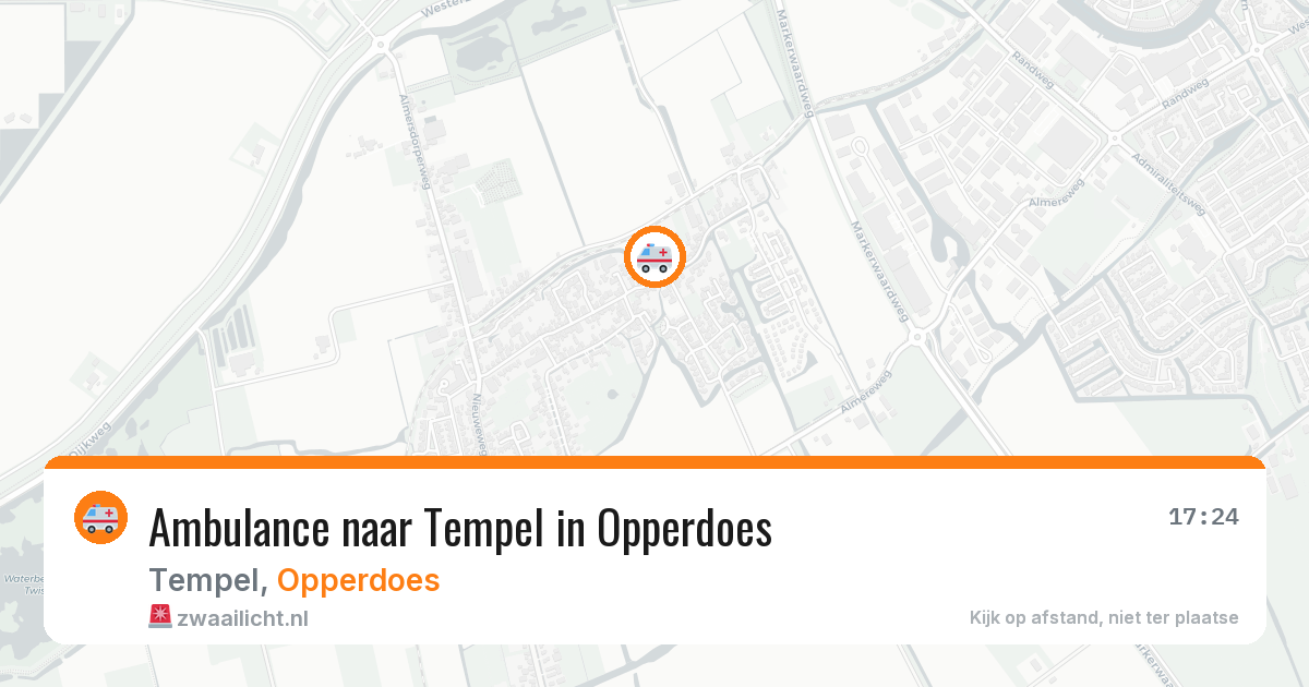 Ambulance naar Tempel in Opperdoes — 29 jul 2026
