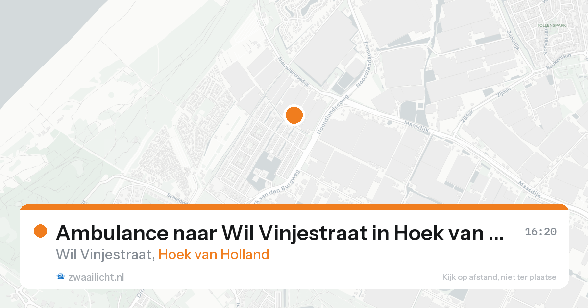 Ambulance naar Wil Vinjestraat in Hoek van Holland — 18 aug 2026