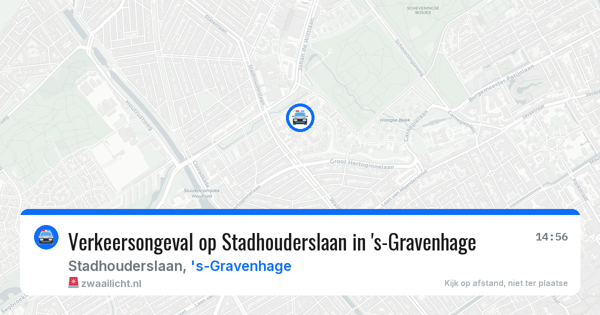 Verkeersongeval op Stadhouderslaan in 's-Gravenhage — 21 mrt 2026