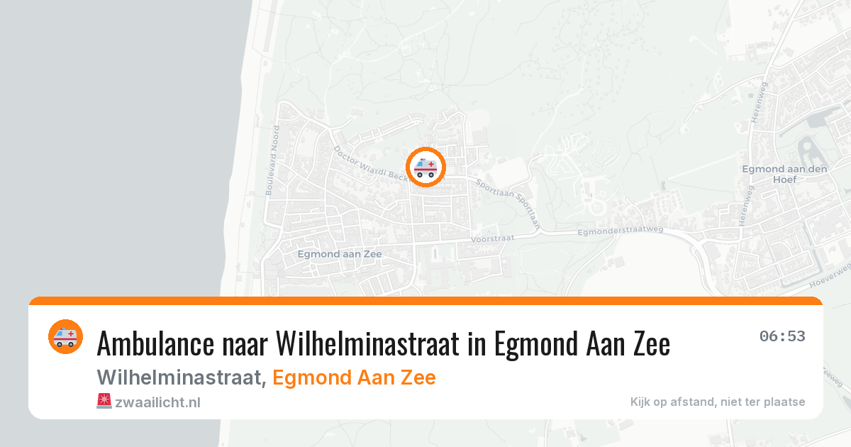 Ambulance naar Wilhelminastraat in Egmond Aan Zee — 22 apr 2026