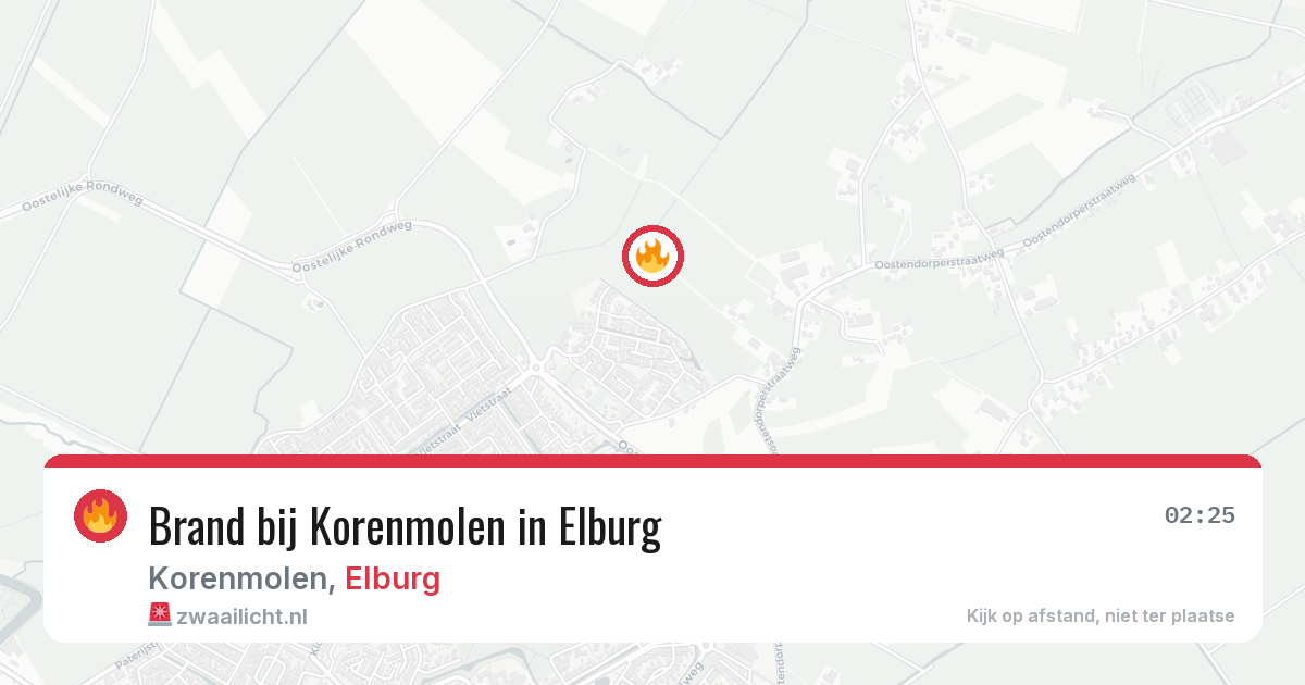 Brand bij Korenmolen in Elburg — 21 jun 2026